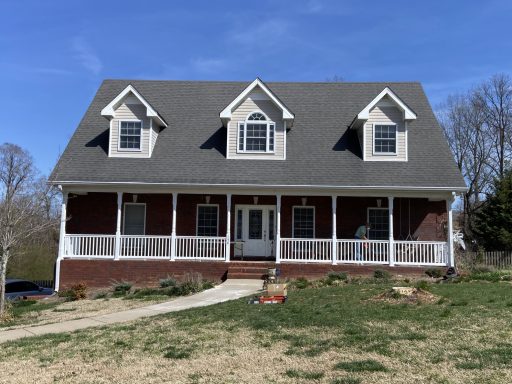 New porch posts and railings installed